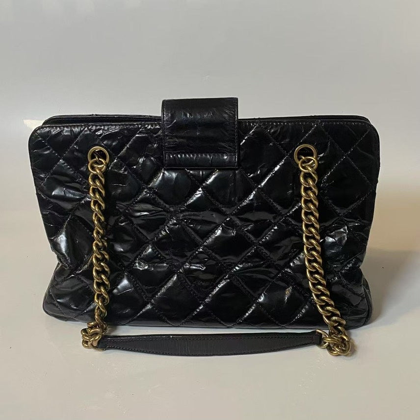 Chanel Quilted Black Shoulder Bag - Preloved