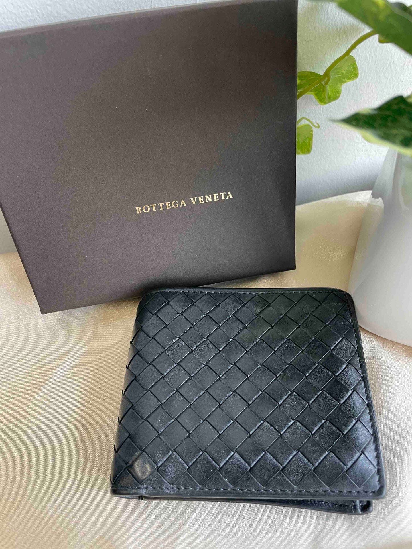 Bottega Veneta JZ26817900 Intrecciato Wallet in Black Leather