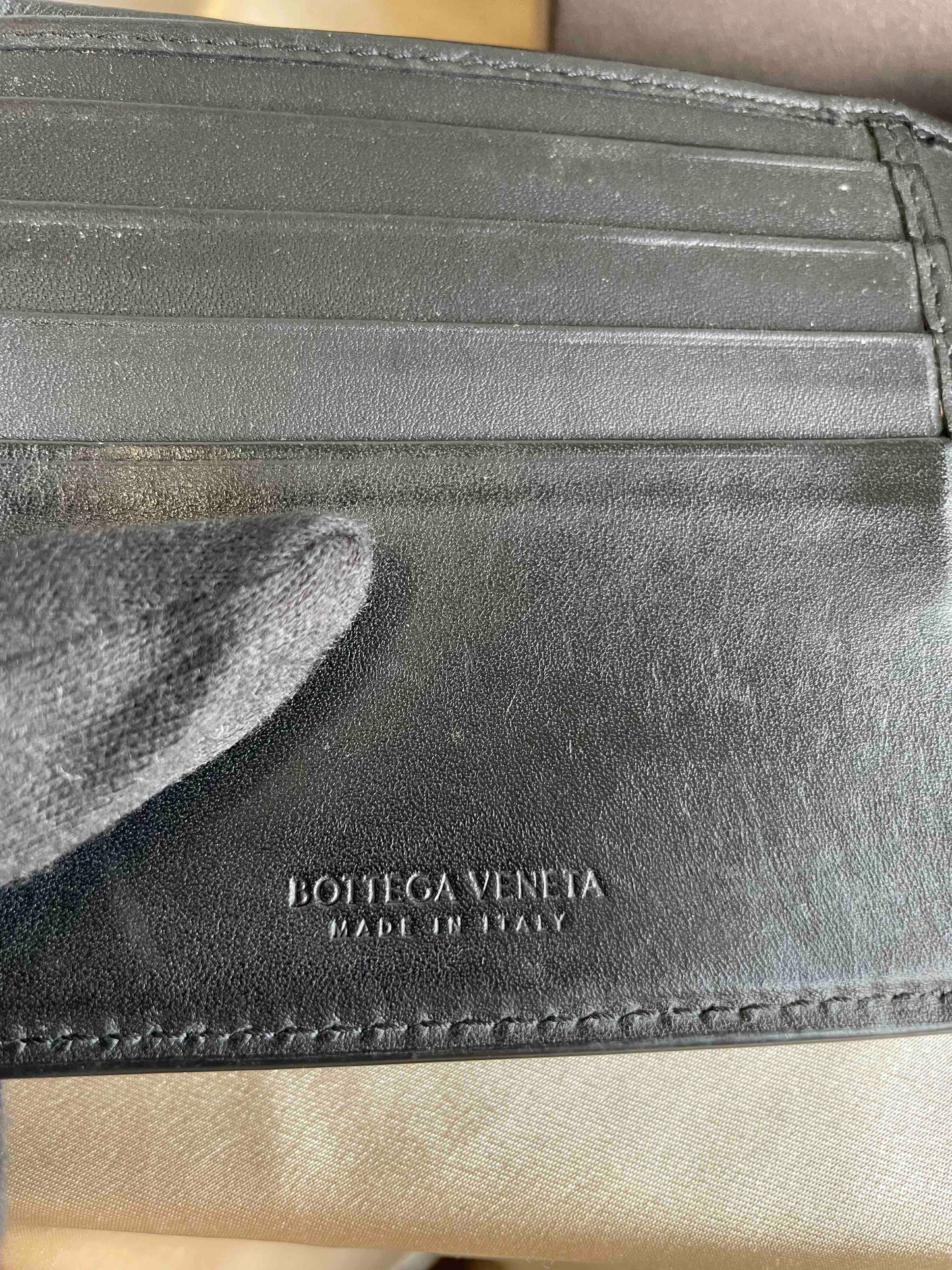Bottega Veneta JZ26817900 Intrecciato Wallet in Black Leather
