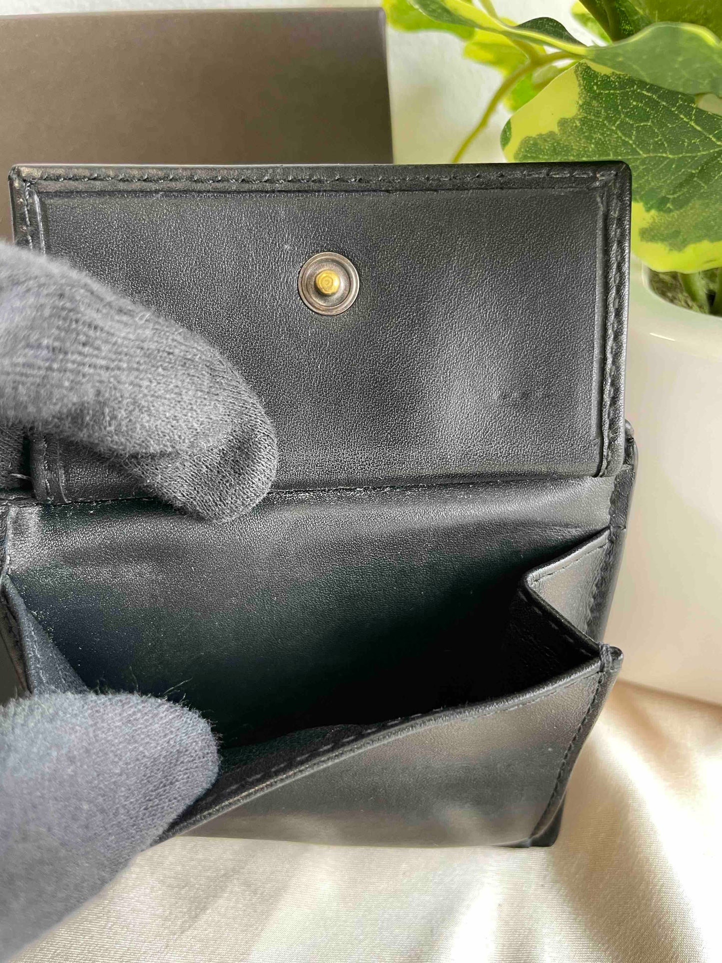 Bottega Veneta JZ26817900 Intrecciato Wallet in Black Leather