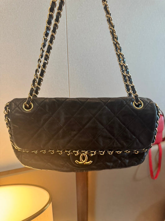 Chanel Classic Black Quilted Leather Shoulder Bag