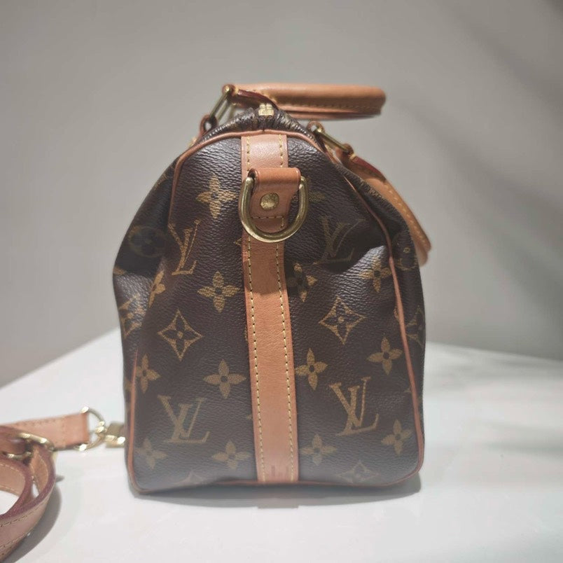 Louis Vuitton Speedy 25 Monogram Canvas Brown Top Handle Bag