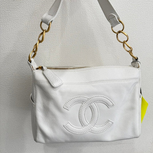 Chanel Coco Calfskin Chain Hobo Bag GT0620 White Leather
