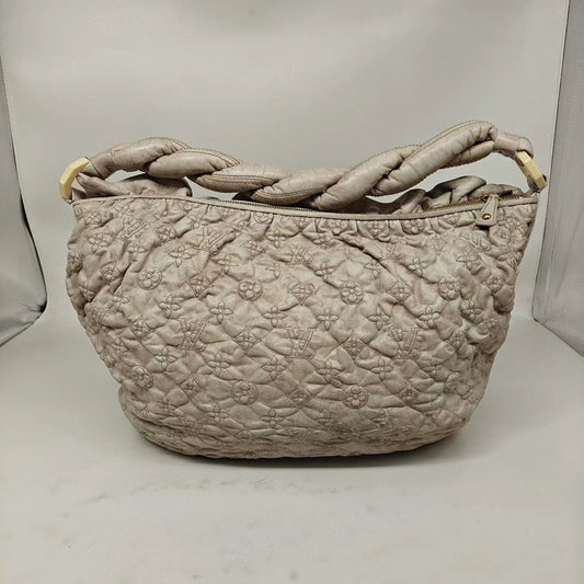 Louis Vuitton Vintage Quilted Beige Underarm Hobo Handbag