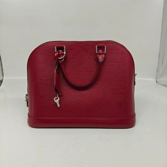 Louis Vuitton Burgundy Epi Handbag - Top Handle Bag