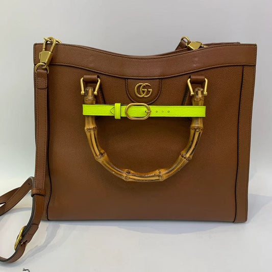 Gucci Diana Large Crossbody/Handbag in Brown Bamboo Leather