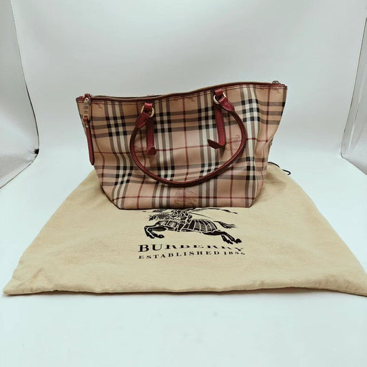 Burberry Tartan Checkers Beige Tote Bag