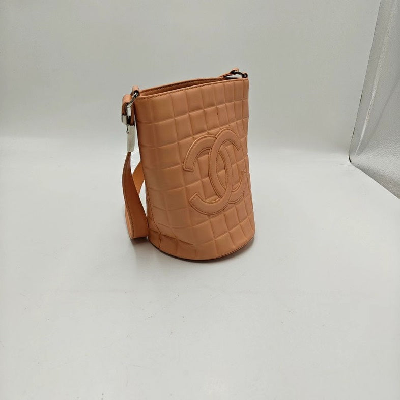 Chanel Vintage Beige Calfskin Shoulder Bag