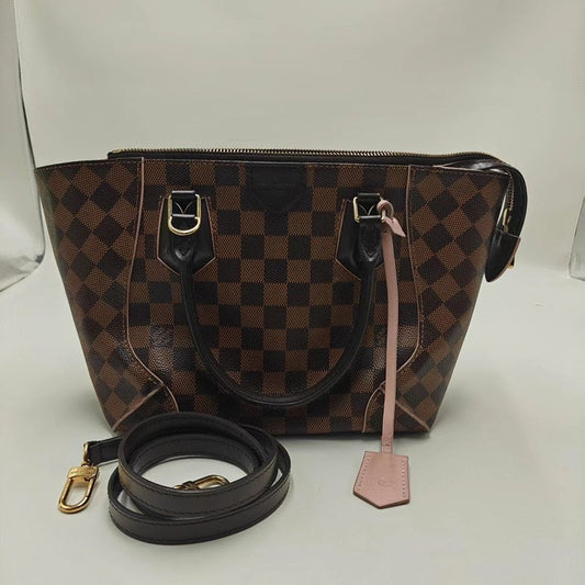 Louis Vuitton Cassia Tote Damier Ebene Checkered Crossbody Bag