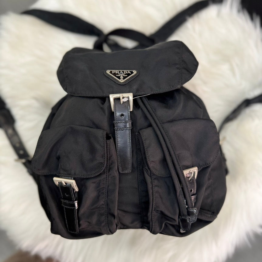 Prada Nylon Backpack M Size Black