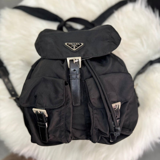 Prada Nylon Backpack M Size Black