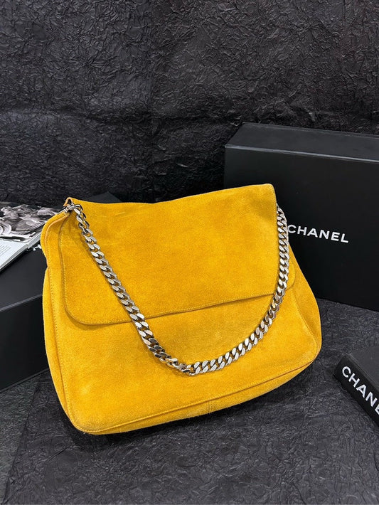 Celine Yellow Silver Chain Single Shoulder Tote Bag 32cm x 28cm