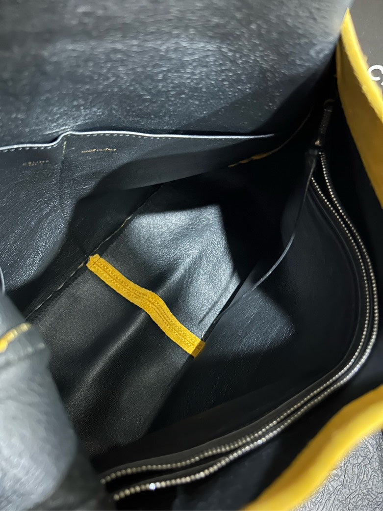 Celine Yellow Silver Chain Single Shoulder Tote Bag 32cm x 28cm