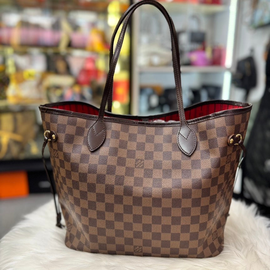 Louis Vuitton Neverfull MM Damier Ebene Tote Bag - Preloved