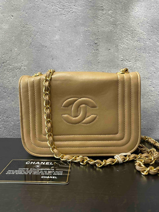 Chanel Chain Bag Beige RE845163700 – Leather Shoulder Bag