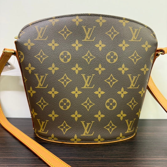 Louis Vuitton Monogram Drouot Crossbody Brown Bag A Rank✨Preloved LB114166