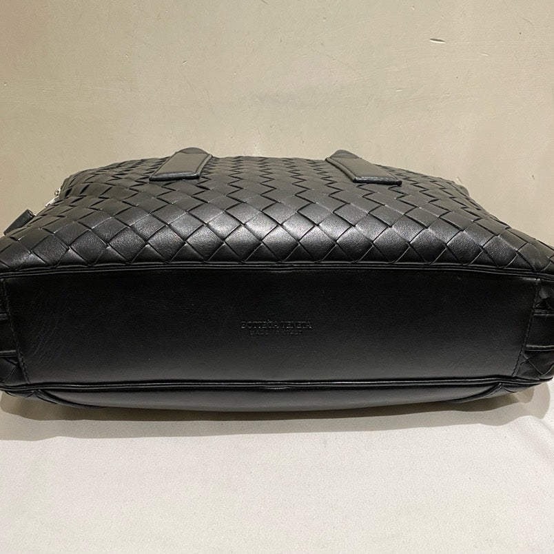 Bottega Black Lambskin Tote Bag