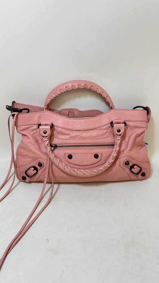 Balenciaga City Bag Pink Leather Shoulder Bag