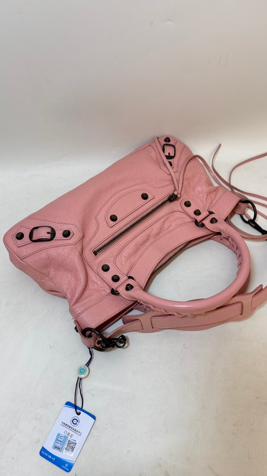 Balenciaga City Bag Pink Leather Shoulder Bag