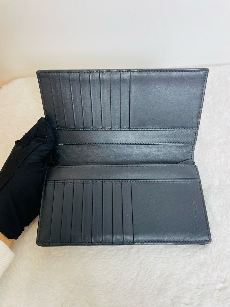 Bottega Veneta Intrecciato Black Leather BV Wallet - Wallets - Unisex