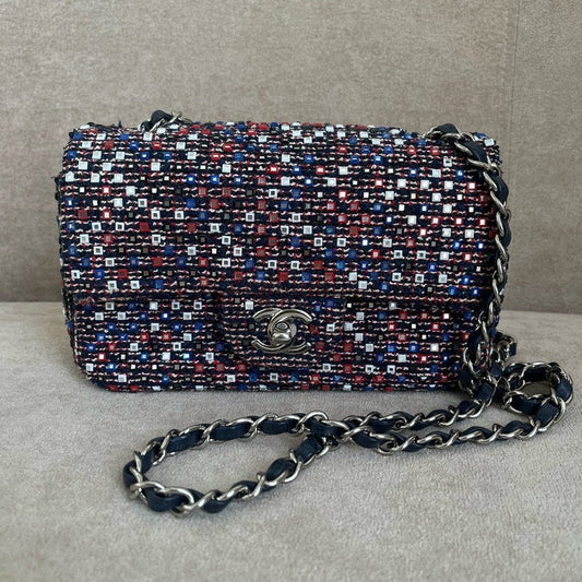 Chanel Tweed Shoulder Bag Multicolor