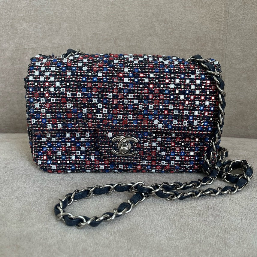 Chanel Tweed Shoulder Bag Multicolor