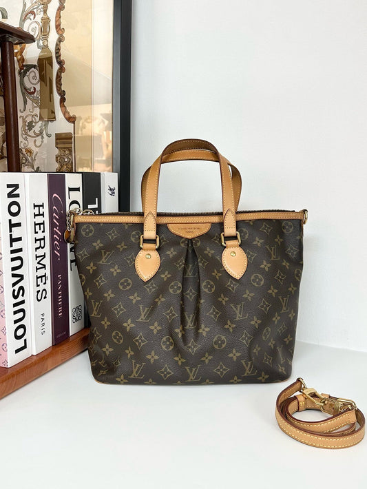 Louis Vuitton Monogram Palermo Shoulder Bag with Strap #8A - Brown Canvas Shoulder Bag