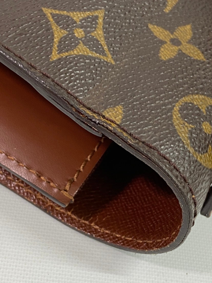 LOUIS VUITTON Monogram Monsour28 Brown Leather Satchel Bag