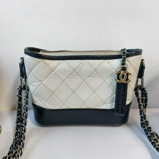Chanel BCQ White Quilted Leather Shoulder Bag