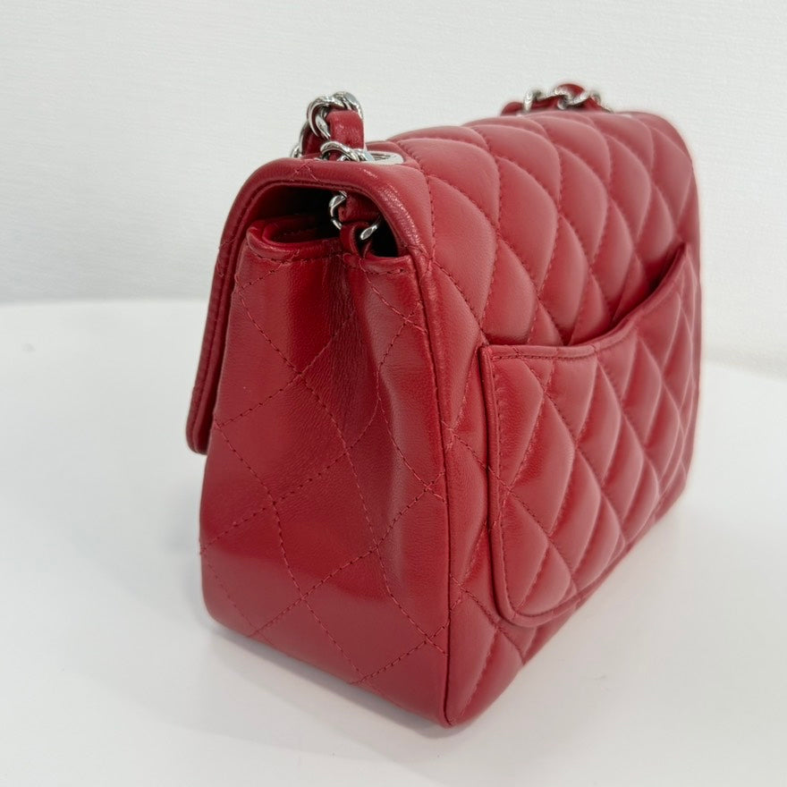 Chanel Lambskin Mini Flap Bag FM0052 Red Crossbody