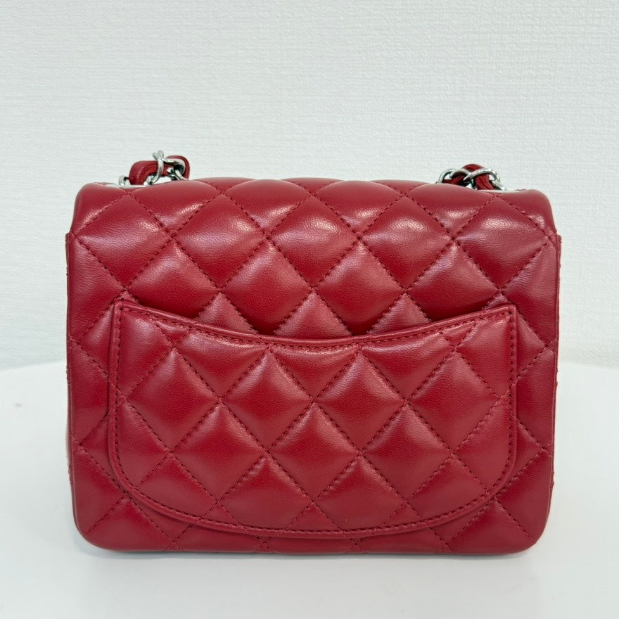 Chanel Lambskin Mini Flap Bag FM0052 Red Crossbody