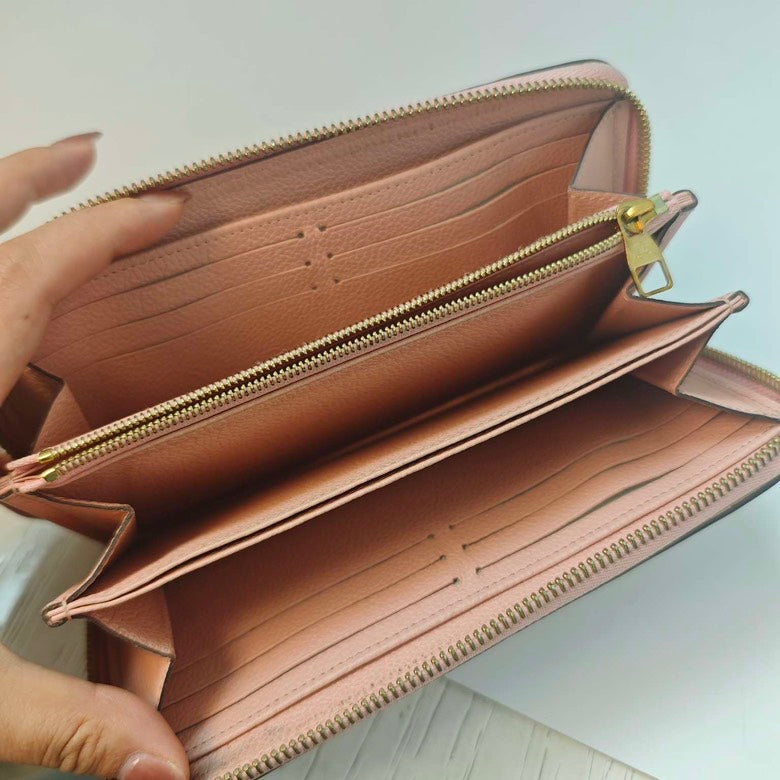 LOUIS VUITTON Empreinte Rose Ballerine Pink Leather Wallet