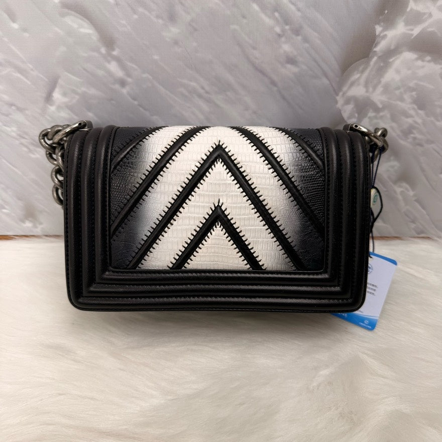 Chanel Leboy Black/White Leather Shoulder Bag