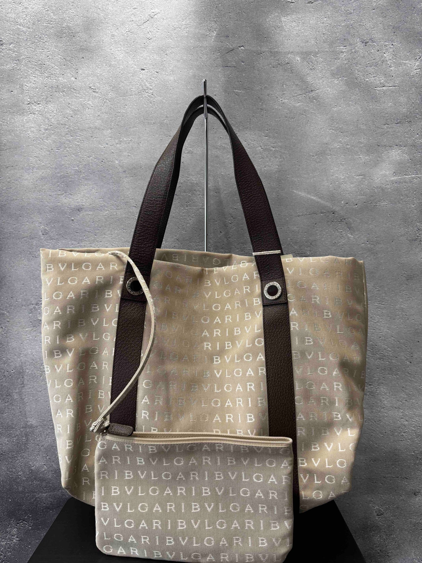 BVLGARI JZ37532300 Nylon Tote Bag in Beige