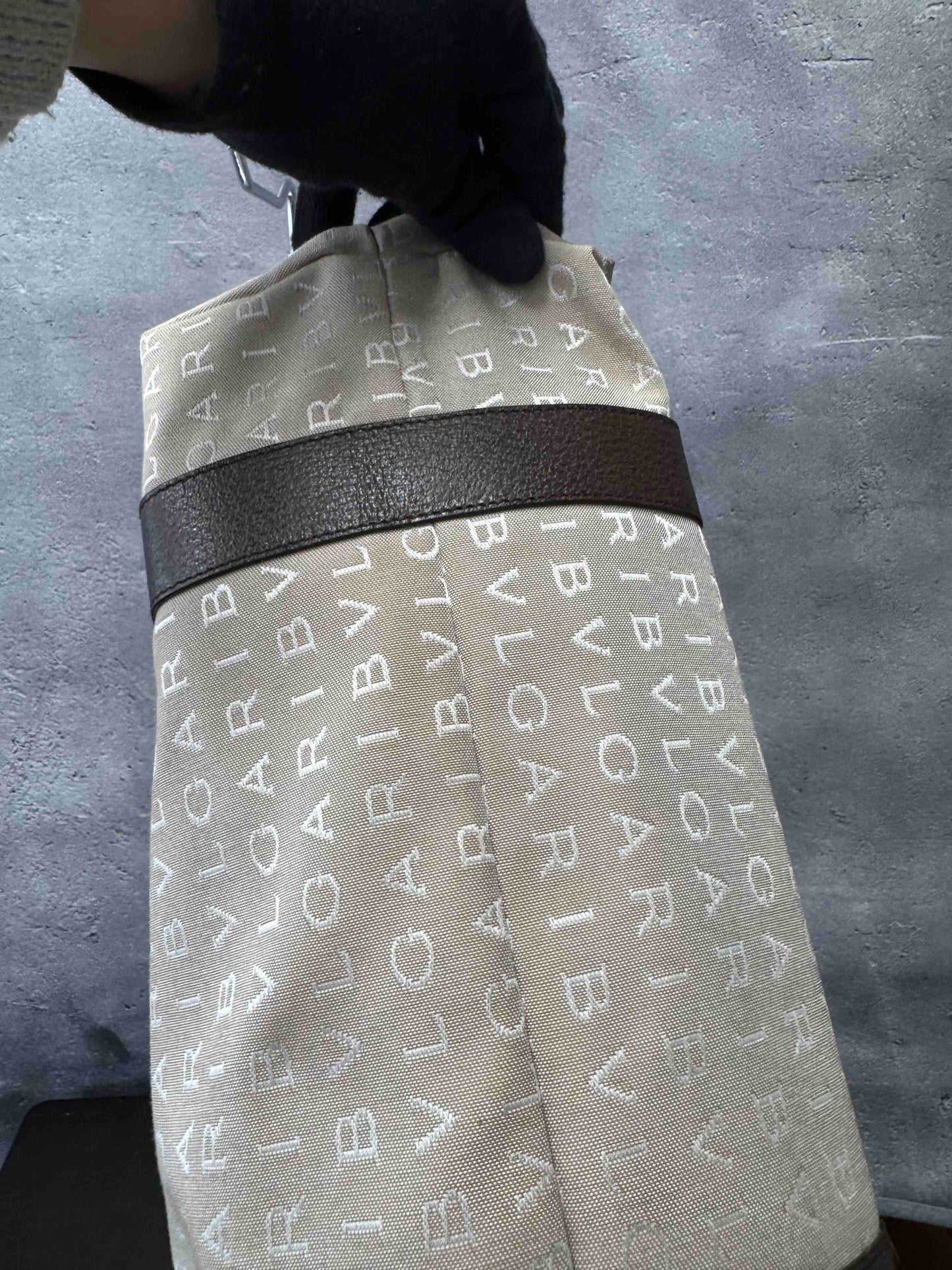 BVLGARI JZ37532300 Nylon Tote Bag in Beige