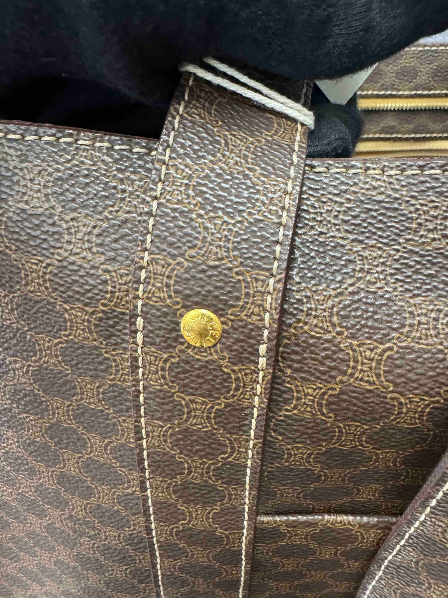 Celine Classic Tote Bag JZ37146300 with Monogram Canvas in Brown
