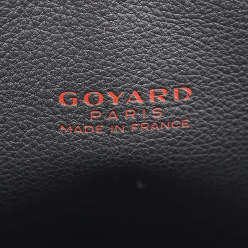 GOYARD Ange Mini Pouch Handbag Tote Bag Black Brown Reversible Coated Canvas Leather - Pre-loved Condition C