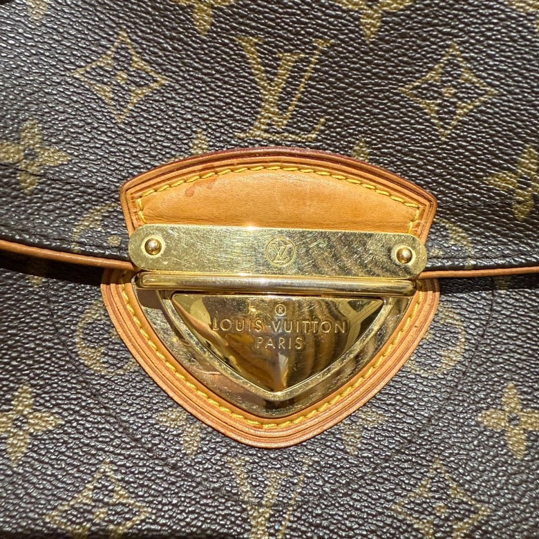 Louis Vuitton Monogram Canvas Sarria Shoulder Bag in Brown Leather