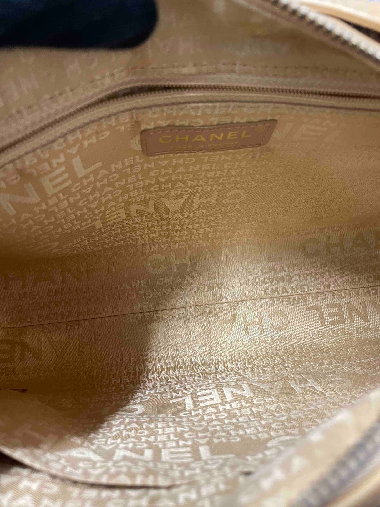 Chanel Cambon CC Shoulder Bag JZ391156400 Beige Leather Shoulder Bag