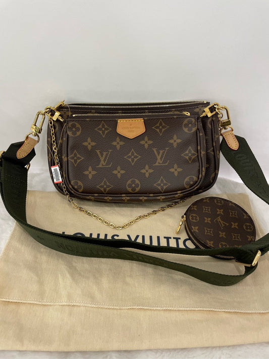 LV Multi Pochette Accessoires Brown Canvas Crossbody Bag