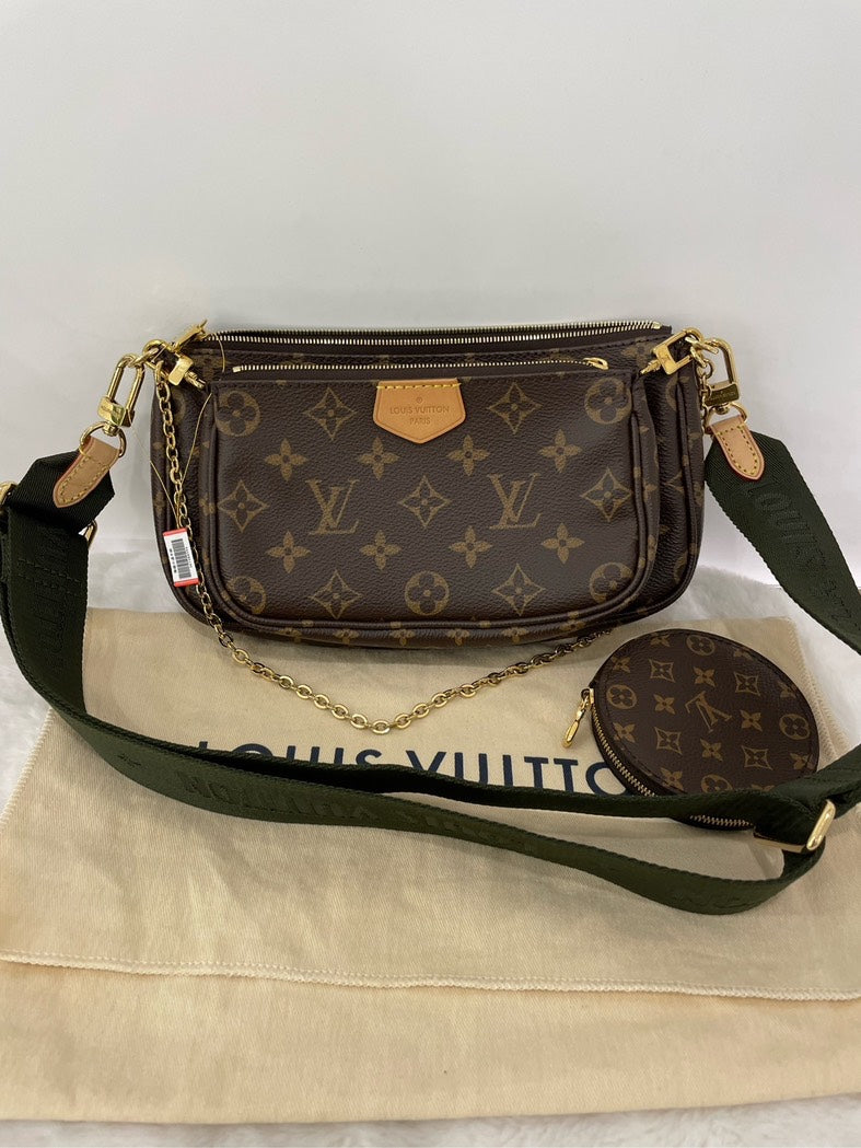 LV Multi Pochette Accessoires Brown Canvas Crossbody Bag