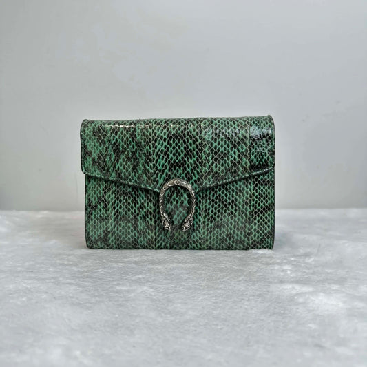 Pre-loved Gucci Dionysus Crystal Snake Embroidery Tricolor Cowhide Shoulder Bag - BJ1101504048