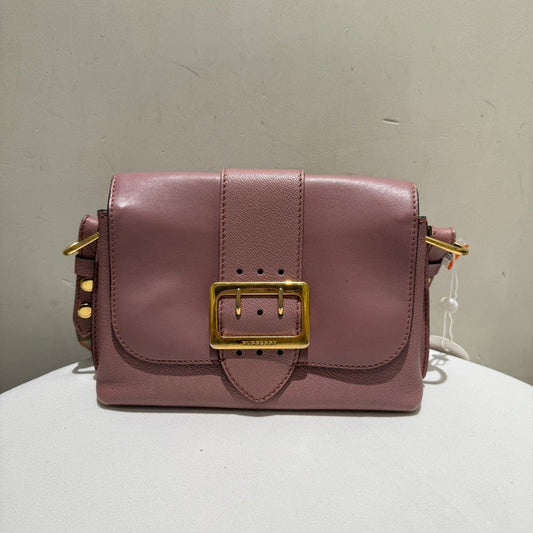 Burberry Leather Crossbody Bag in Rose Pink