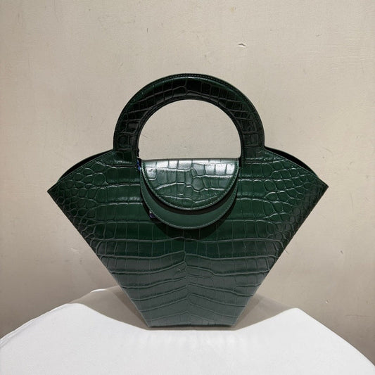 Bottega Veneta Doll Tote Green Leather Vintage Designer Bag