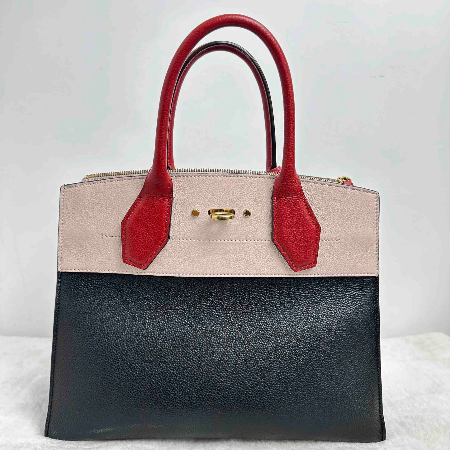 Pre-loved Louis Vuitton City Steamer Light Pink Black Cowhide Handbag BJ1101804058