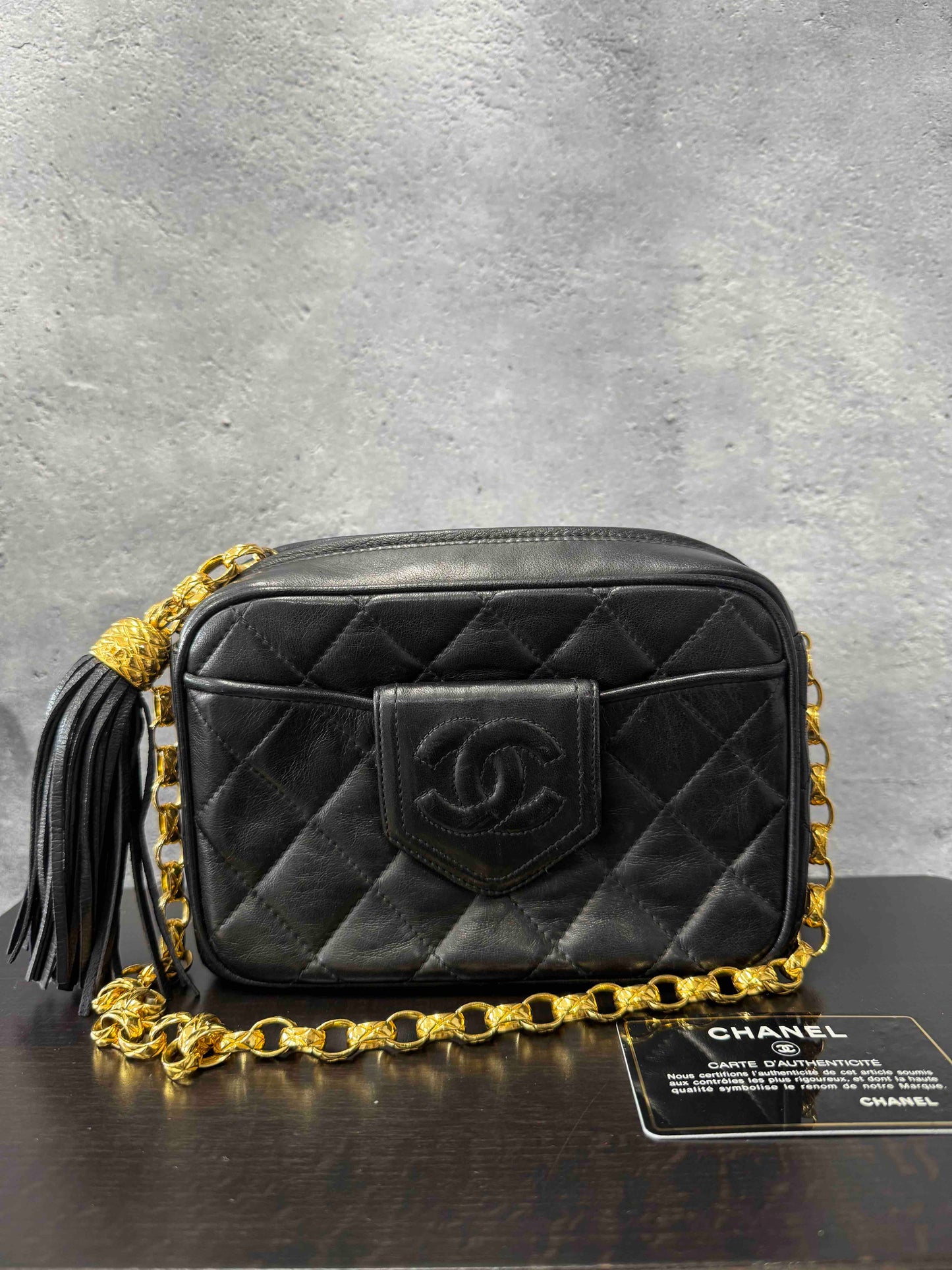 Chanel Camera Bag RE973375700 Black Quilted Leather Crossbody