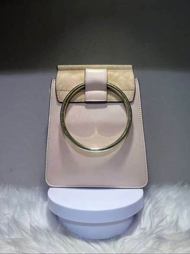 Pre-loved Chloe Faye Small Shoulder Bag in Blush Leather