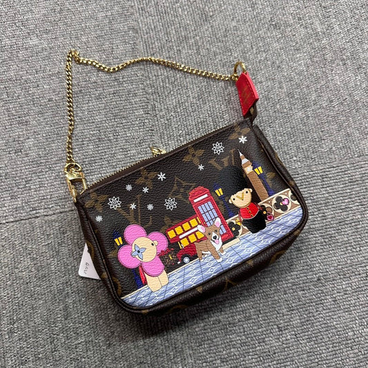 Pre-loved Louis Vuitton Chain Hobo BVJ Multicolor Canvas Bag