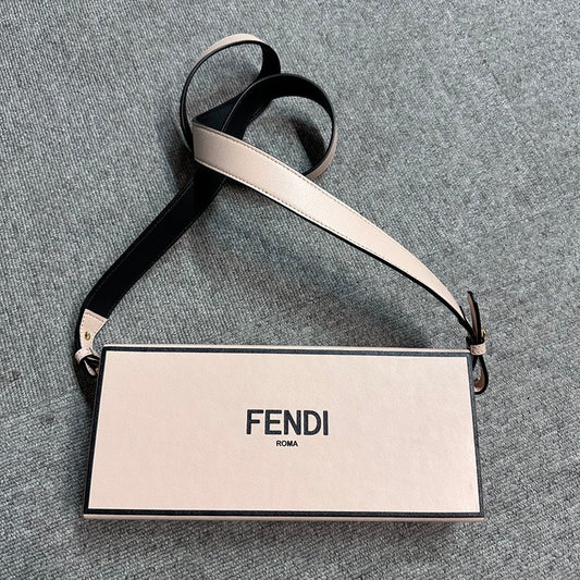Pre-loved Fendi BVJ Beige Crossbody Bag