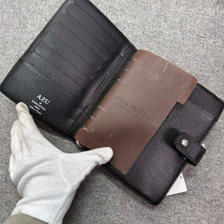 Pre-loved Louis Vuitton Damier Graphite Canvas Agenda GM Black Planner
